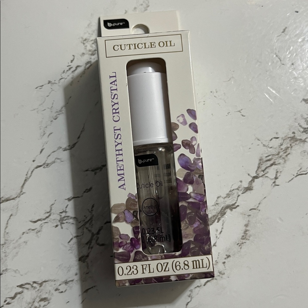 Amethyst Crystal Cuticle Oil - Purple & White